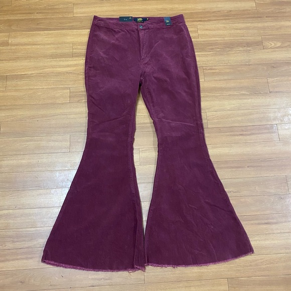 L&B Pants - L&B Burgundy Corduroy Flare Pants | size 16